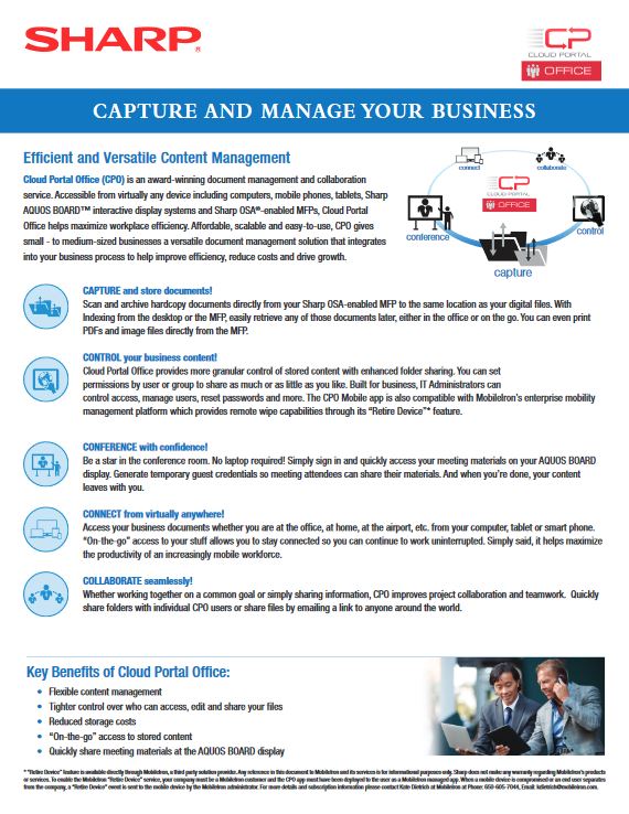sharp, Cloud Portal Office, Standard Digital Imaging