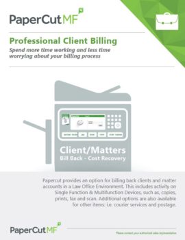 Papercut, Mf, Professional Client Billing, Standard Digital Imaging