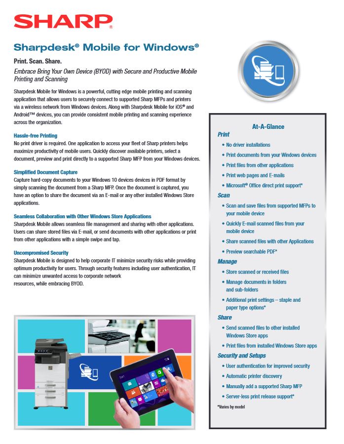 Sharpdesk, Mobile For Windows, sharp, Standard Digital Imaging